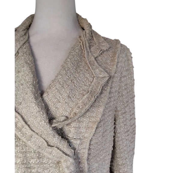 Cabi Brushed Chenille Tweed Lagenlook Double Breasted Knit Blazer Size Medium - Picture 6 of 10